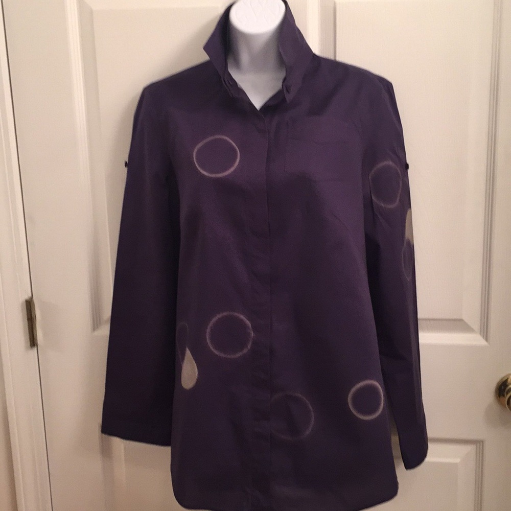 AKRIS PUNTO purple circle tunic smoke free home.
